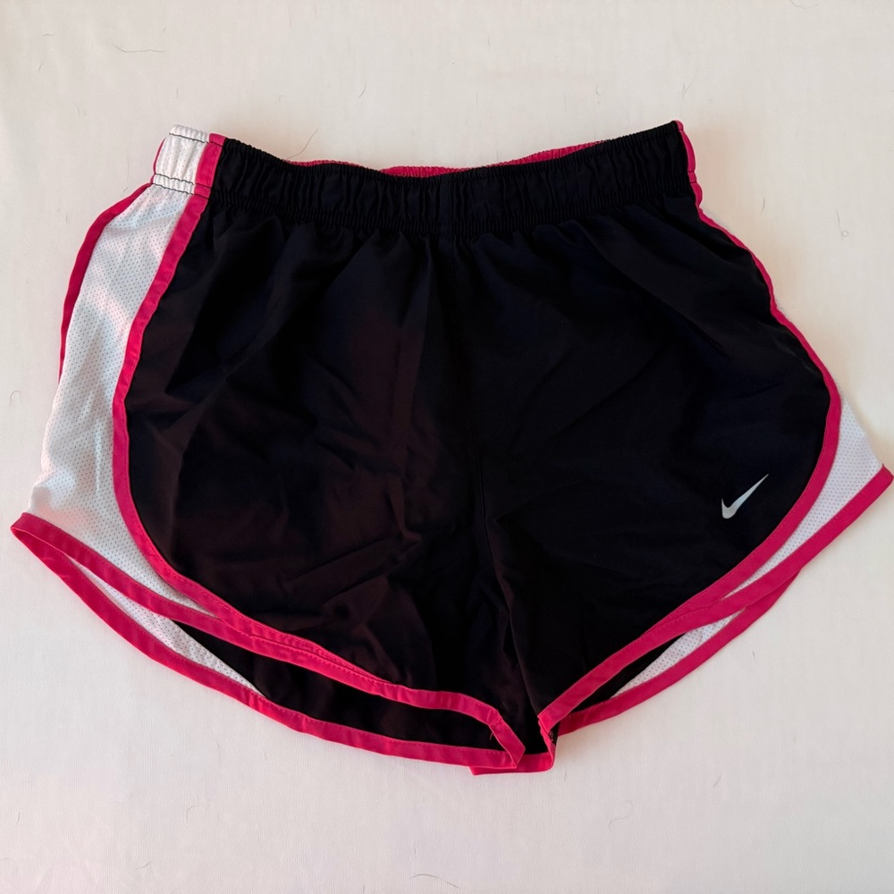 Nike Women's Black and Pink Running Shorts